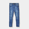 GES Men Mid Blue Ribbed Skinny Denim 6107