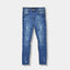 GES Men Mid Blue Ribbed Skinny Denim 6107