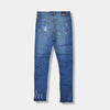GES Men Mid Blue Ribbed Skinny Denim 6107