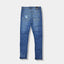 GES Men Mid Blue Ribbed Skinny Denim 6107