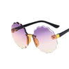 Flower Round Dual Purple Shade Sun Glasses 9210