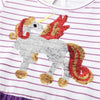 J Meters Unicorn Sequince Lining Purple Fancy Frock 5055