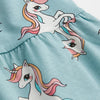 HM Unicorn Print Bluish Grey Frock 9559