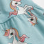 HM Unicorn Print Bluish Grey Frock 9559