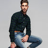 ON Slim Fit Green Classic Casual Shirts