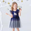 VKT Unicorn Print Two Tone And Stars Bottom Blue Frock 6044
