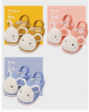 CM Aplic Bunny Face Elastic Grip Blue Warm Slippers 8154