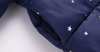 ZJH Silver Stars Sherpa Hooded Navy Blue Puffer Jacket 7653
