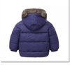 Jing Ping MTXXTZ Warm Full Sherpa Bear Navy Blue Double Sided Hooded Puffer Jacket 7651
