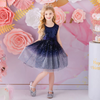 VKT Sequence Star Two Tone Navy Blue Bow Frock 8720
