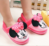 Aplic Shocking Pink Bow Minnie Mice Elastic Grip Warm Pink Winter Slippers 8304