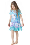 Night Glow Rarity Beautiful Girl Sky Blue Frock 9703