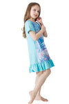 Night Glow Rarity Beautiful Girl Sky Blue Frock 9703