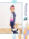 ISD Multi Shapes Navy Blue Swimsuit with Cap 9738