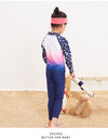 ISD Multi Shapes Navy Blue Swimsuit with Cap 9738