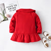 CN Bottom Flore Red Warm Dress Coat With Belt 10547