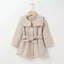 CN Collar Style Dark Beige Warm Dress Coat With Belt 10548