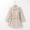CN Collar Style Dark Beige Warm Dress Coat With Belt 10548