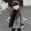 XLD Grey Check Warm Woolen Coat 10536
