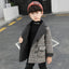 XLD Grey Check Warm Woolen Coat 10536