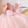 CN Back Bow Flore Bottom Fancy Pink Frock 10730