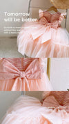 CN Back Bow Flore Bottom Fancy Pink Frock 10730