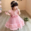CN Front Bow Flare Bottom Pink Fancy Frock 10727