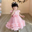 CN Front Bow Flare Bottom Pink Fancy Frock 10727