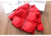 FSG Open Pockets Mock Neck Red Puffer Jacket 7673