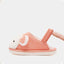 CM Aplic Bunny Face Elastic Grip Peach Warm Slippers 8153