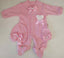 DMZ Stone Heart Pink 3 Piece Romper Set 9839
