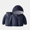 Plain Navy Blue Puffer Jacket 8281