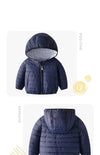 Plain Navy Blue Puffer Jacket 8281
