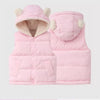 NU Inner Fur Baby Pink Sleeveless Puffer Jacket 8234