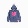 TAO Light Blue Heart Printed Hoodie