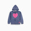 TAO Light Blue Heart Printed Hoodie