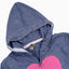 TAO Light Blue Heart Printed Hoodie