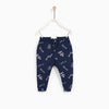 Le Printtemps Navy Blue Printed Leggings