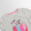 Girls Grey Learn Have Fun Graphic T-Shirt