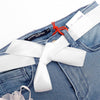 OM Light Blue Front Flower Pocket Denim 1205
