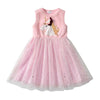 VKT Sequin Applic Unicorn Pink Frock 7491