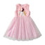 VKT Sequin Applic Unicorn Pink Frock 7491