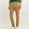 SF Light Fabric Mustard Brown Cotton Chino 10683