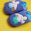NHS Party Elephant Textured Blue Warm Slippers 10650