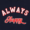 MPX Always Happy Embroidered Fleece Blue Sweatshirt 9887