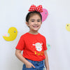 B.X Glitter Sweet Stars Printed Red Tshirt 5090