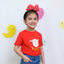 B.X Glitter Sweet Stars Printed Red Tshirt 5090