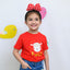 B.X Glitter Sweet Stars Printed Red Tshirt 5090
