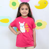 B.X Prob-llama Printed Dark Pink Tshirt 5092