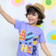 B.X Brother Printed Light Purple Tshirt 5048